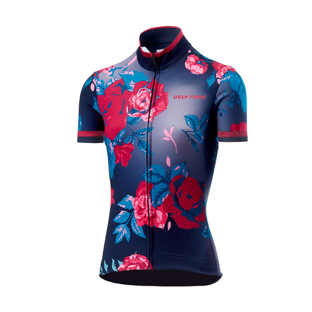 Uglyfrog 2018 Newest Women Summer Sports Wear Outdoor Sports Short Sleeve Cycling Jersey Bike Bicycle Top DXW4 