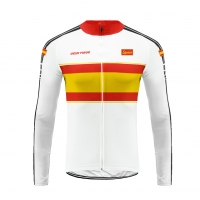 Uglyfrog National Flag Mens Long Sleeve Cycling Jersey White