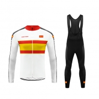 Uglyfrog National Flag Mens Long Sleeve Cycling Set White